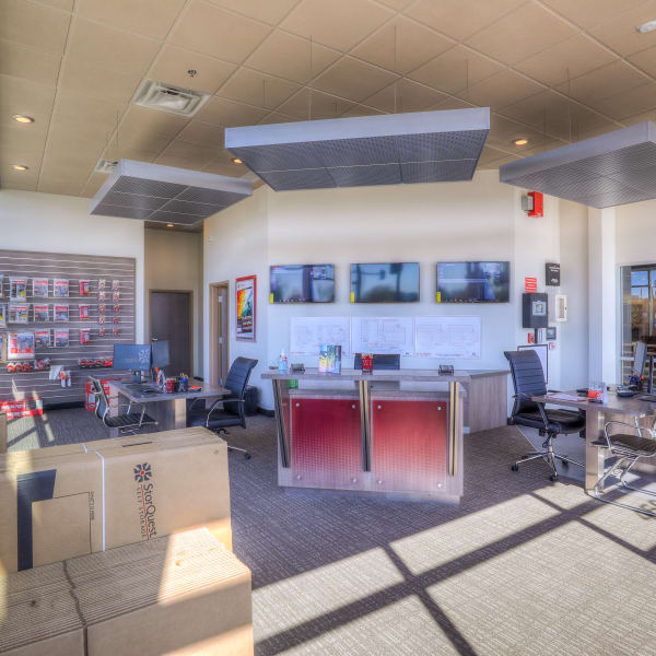 Interior of the leasing office at StorQuest Self Storage in Denver, Colorado