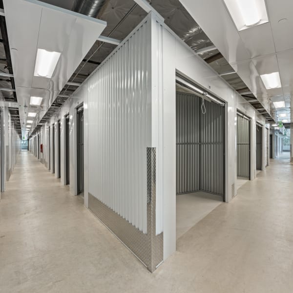 Climate controlled indoor storage units at StorQuest Express Self Service Storage in Cape Coral, Florida
