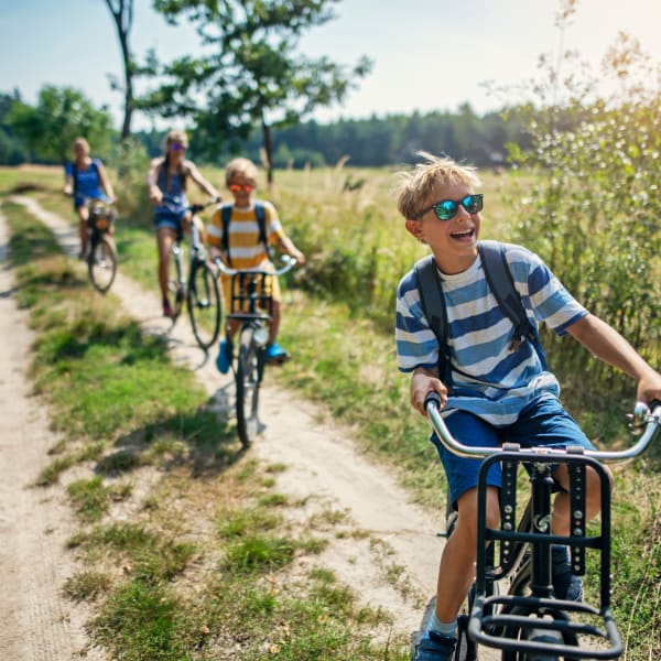 Children riding bikes near 141 LOFTS in Monroe, Louisiana