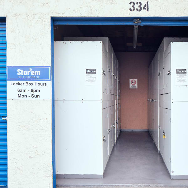 Storage units at Stor'em Self Storage in Chula Vista, California