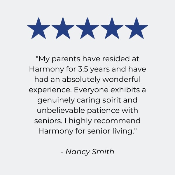 Testimonial for Harmony at West Shore
