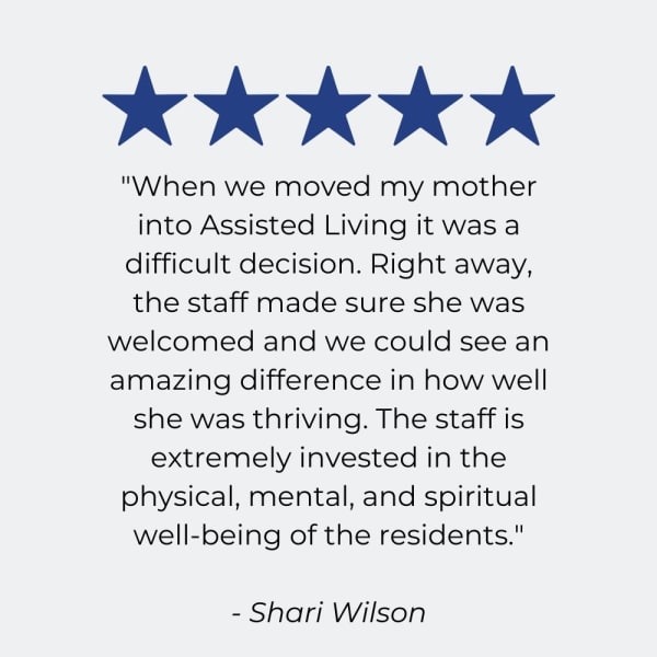 Testimonial for The Harmony Collection at Roanoke - Memory Care
