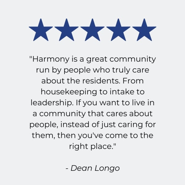 Testimonial for Harmony at Hope Mills