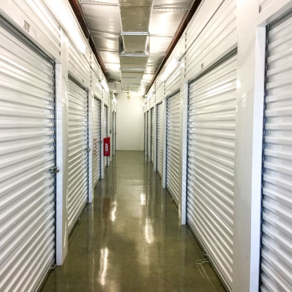 Climate-controlled interior units at StorQuest Self Storage in Friendswood, Texas