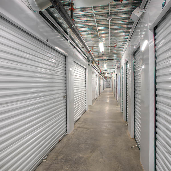 Bright climate-controlled indoor units at StorQuest Self Storage in Seattle, Washington