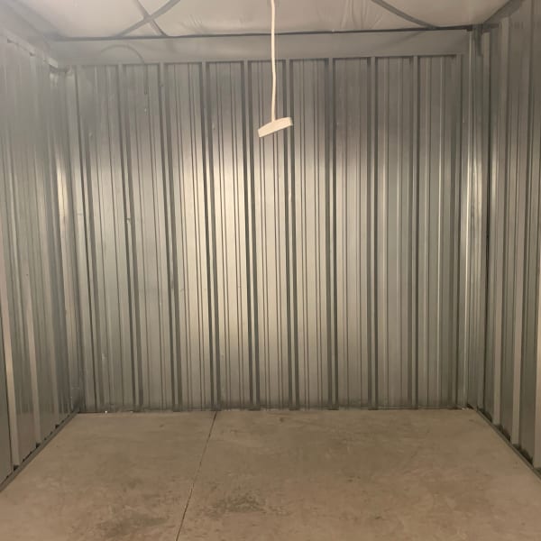 Interior of a storage unit at StorQuest Self Storage in Odessa, Florida