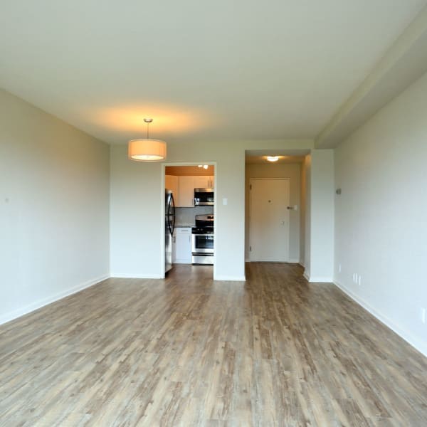 Empty spacious bedroom with walk in closet at Pembroke Towers in Norfolk, Virginia