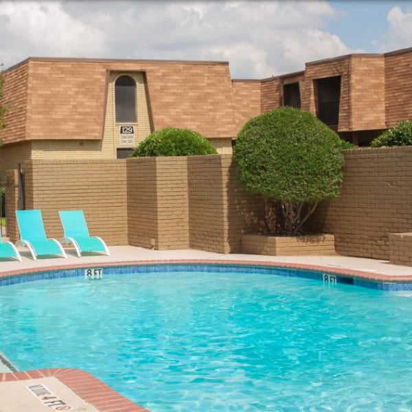 Sparkling pool at The Manchester Apartments in Euless, Texas