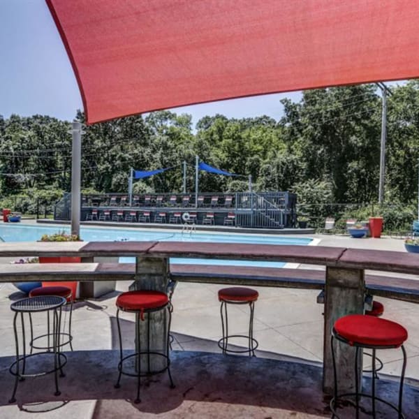 Outdoor lounge at The Boulevard in Roeland Park, Kansas