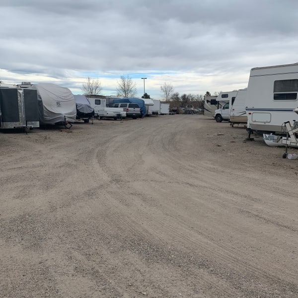 RV parking spaces at StorQuest RV & Boat Storage in Littleton, Colorado