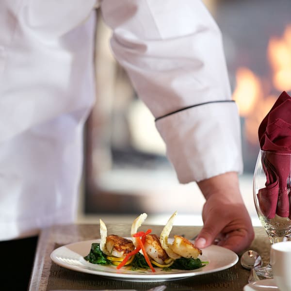 Chef prepared meal at Pacifica Senior Living Klamath Falls in Klamath Falls, Oregon.