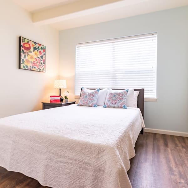 Resident bedroom at Pacifica Senior Living Vancouver in Vancouver, Washington