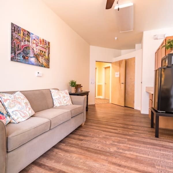 Resident living room at Pacifica Senior Living Vancouver in Vancouver, Washington