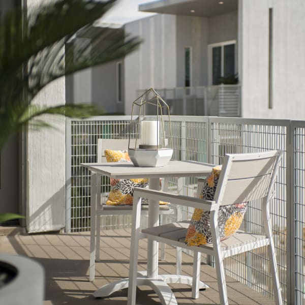 Gourmet kitchen with stainless-steel appliances at Novella at Arcadia in Phoenix, Arizona