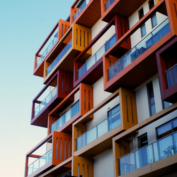 Angular building at Symphony Property Management in Buffalo, New York