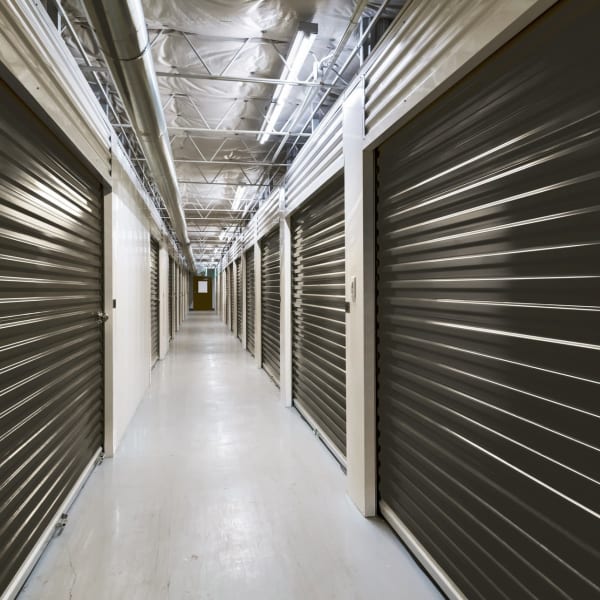 Climate-controlled indoor storage units at StorQuest Economy Self Storage in Dallas, Texas