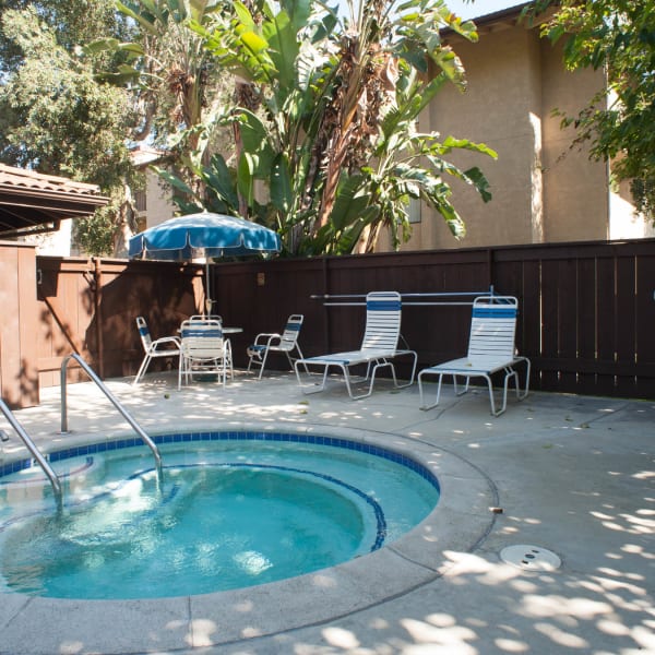 Resident jacuzzi at The Grove in Ontario, California