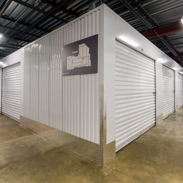 Interior storage units at StorQuest Self Storage in Palm Beach Gardens, Florida