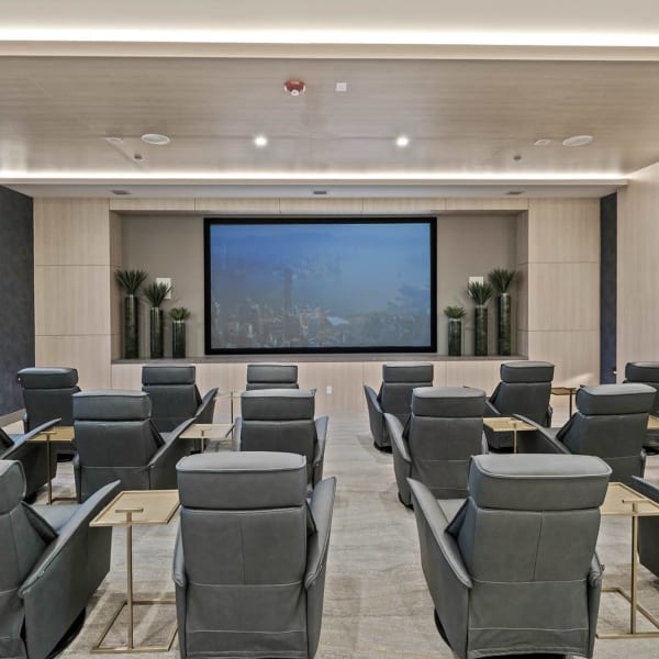 Theatre room at The Residences at Monterra Commons in Cooper City, Florida