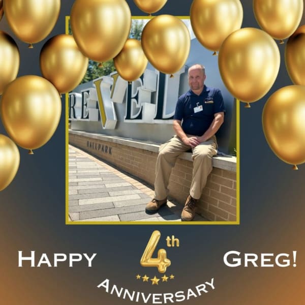 Happy 4th anniversary, Greg!