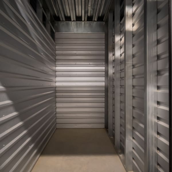 Inside a climate controlled storage unit at StorQuest Self Storage in Naples, Florida