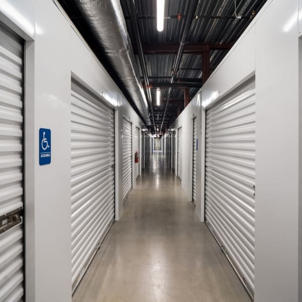 Climate controlled indoor storage units at StorQuest Self Storage in Tarpon Springs, Florida