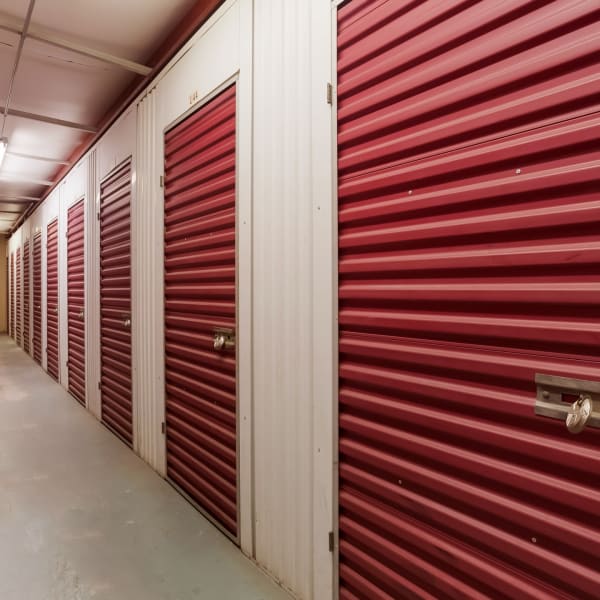 Indoor self storage units at StorQuest Self Storage in Tampa, Florida