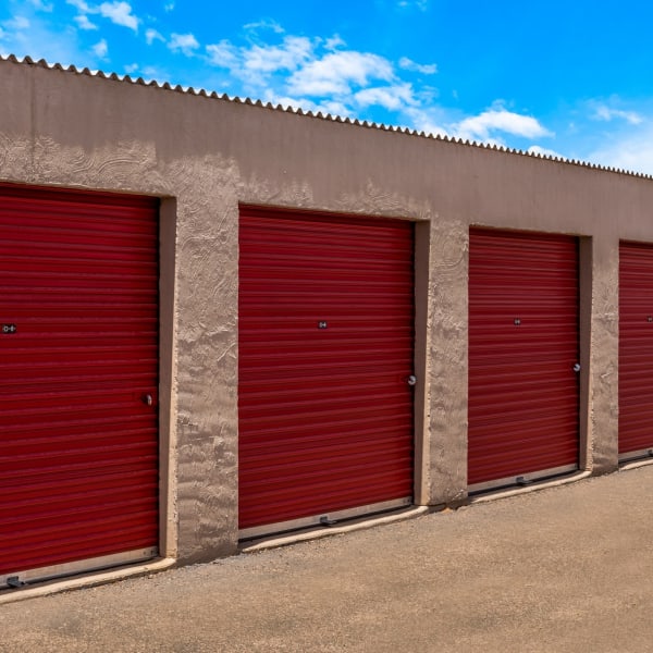 Large outdoor self storage units at StorQuest Express Self Service Storage in Mesa, Arizona
