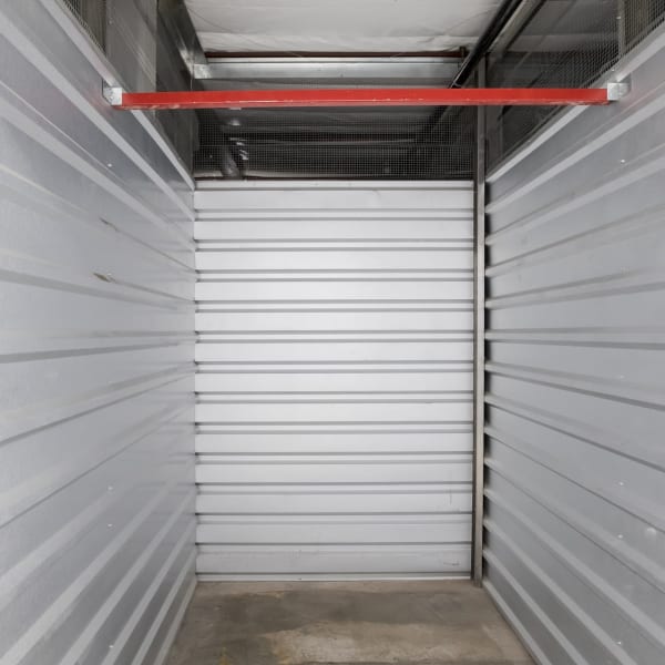 Inside a climate-controlled storage unit at StorQuest Self Storage in Glendale, Arizona