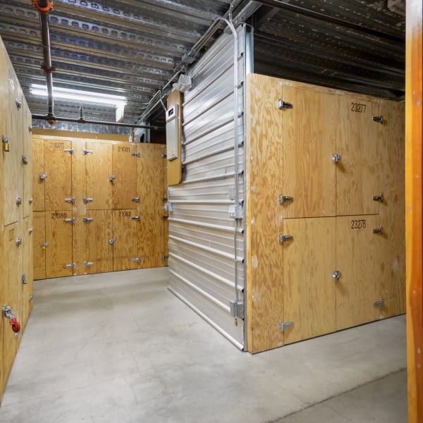 Wine storage lockers at StorQuest Self Storage in San Rafael, California