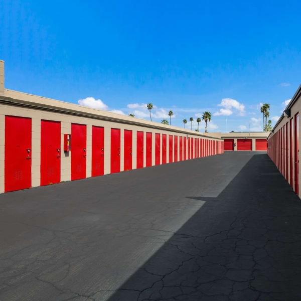 Outdoor self storage units at StorQuest Self Storage in Glendale, Arizona