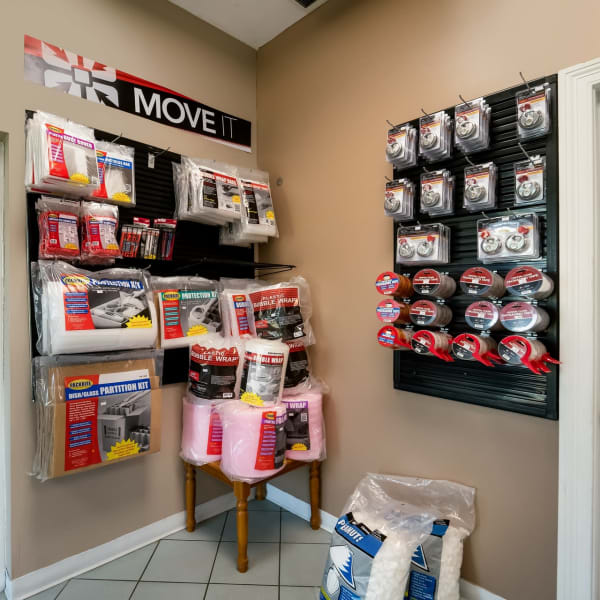 Packing supplies available in the leasing office at StorQuest Economy Self Storage in Columbus, Ohio