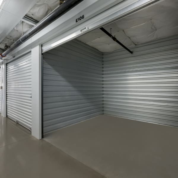 A large open storage unit at StorQuest Self Storage in Reno, Nevada