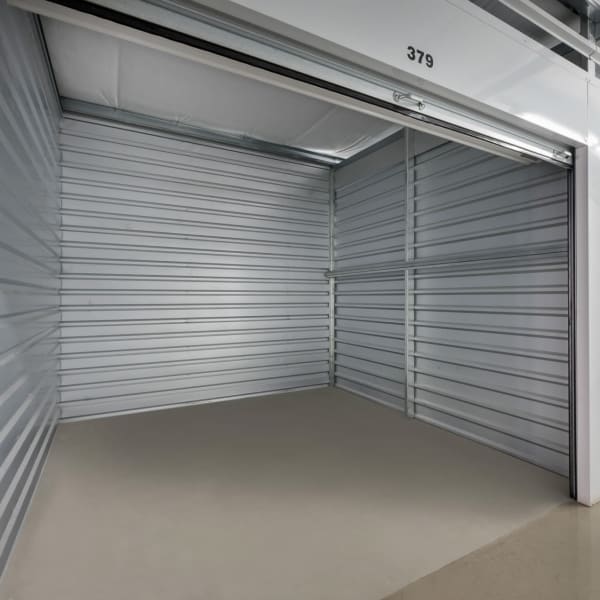 Inside a large indoor self storage unit at Wrondel Self Storage in Reno, Nevada