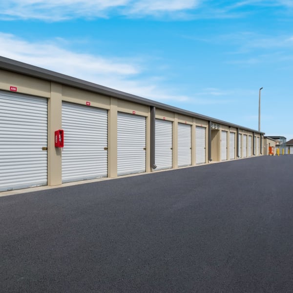 Large drive-up self storage units at StorQuest Self Storage in Auburndale, Florida