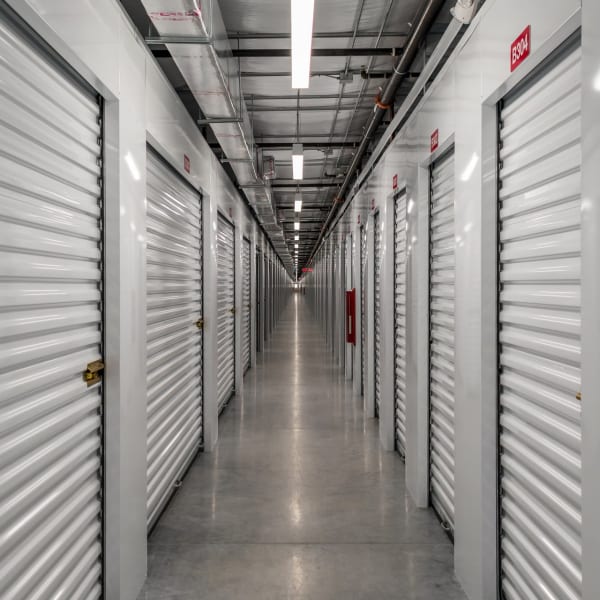 Climate controlled indoor storage units at StorQuest Self Storage in Auburndale, Florida