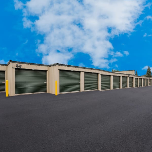 Outdoor storage units offer convenient access at Missouri Flat Storage Depot in Placerville, California