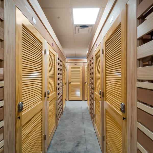 Climate controlled indoor storage units at StorQuest Self Storage in Venice, Florida