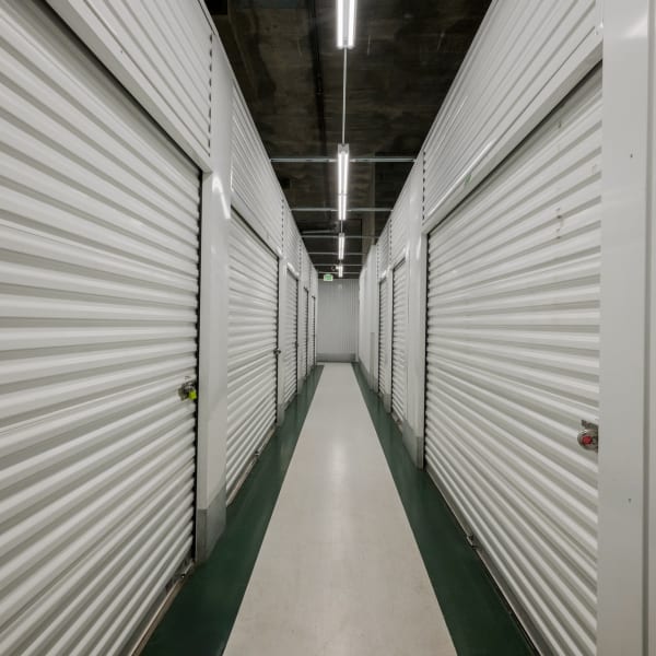 Indoor climate controlled storage units at StorQuest Self Storage in Seattle, Washington