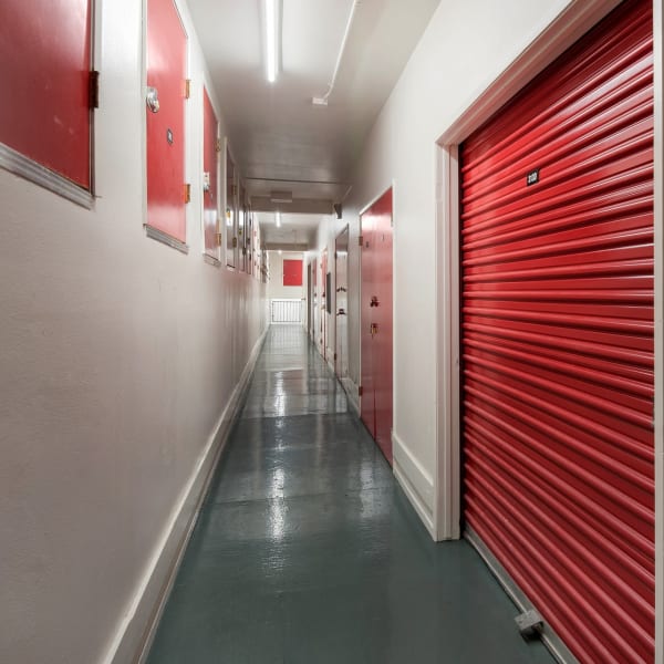 Self storage lockers and large units at StorQuest Self Storage in Los Angeles, California