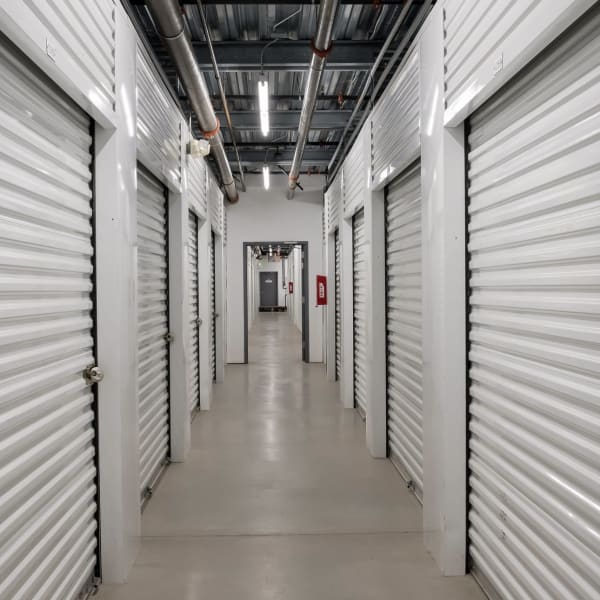 Indoor climate-controlled storage units at StorQuest Self Storage in Renton, Washington