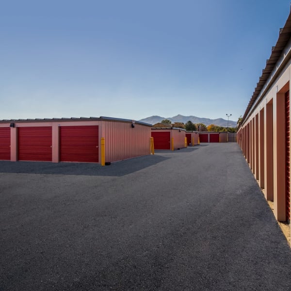 Outdoor self storage units at StorQuest Economy Self Storage in Kearns, Utah