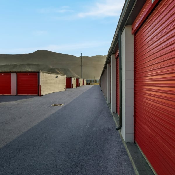Drive-up storage units at StorQuest Economy Self Storage in Salt Lake City, Utah