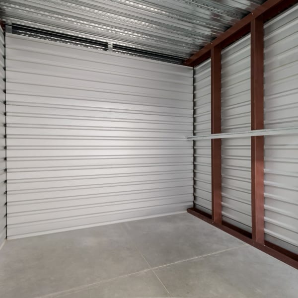 Inside a large self storage unit at StorQuest Self Storage in Woodland Hills, California