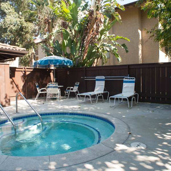 Resident jacuzzi at The Grove in Ontario, California