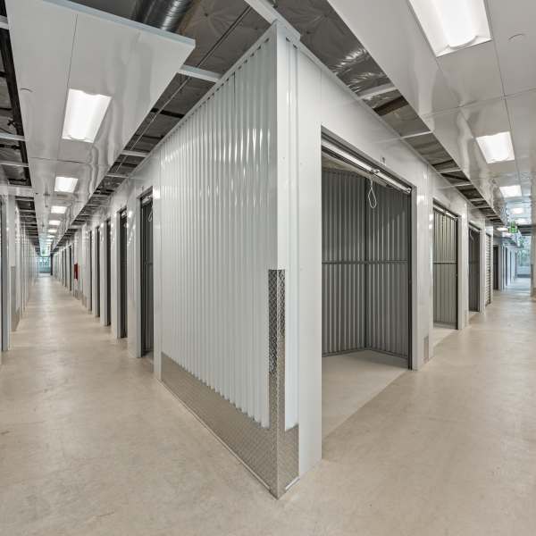 Indoor storage units at StorQuest Self Storage in Murrieta, California