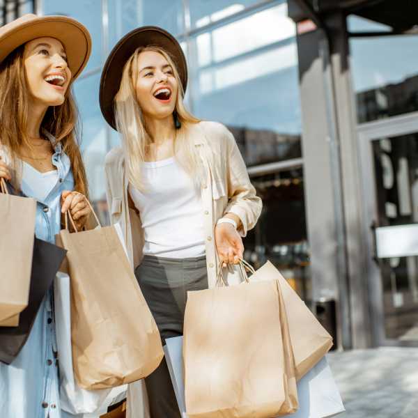 Residents out shopping near The 23 in Dallas, Texas