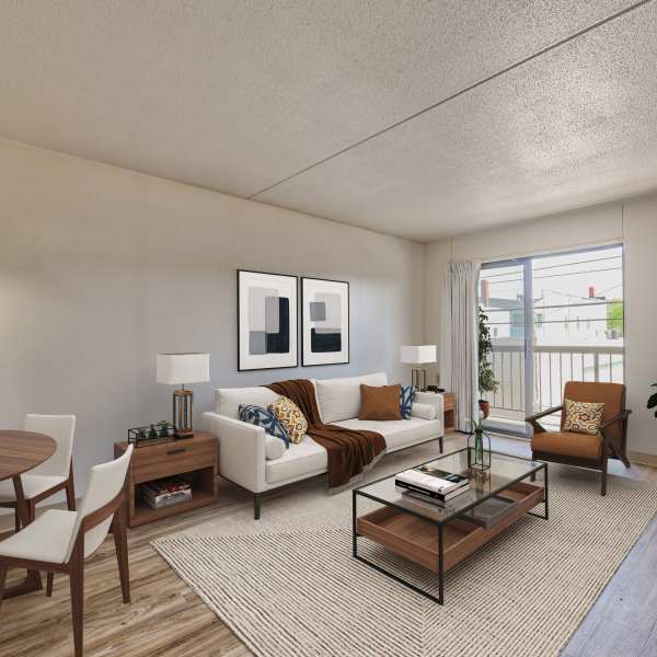 Living room  at Citizen's Plaza in New Kensington, Pennsylvania