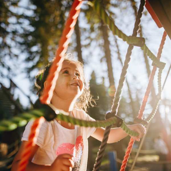 Community playground at Meadowlark Townhomes in Dekalb, Illinois