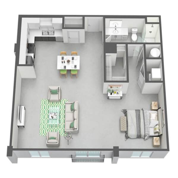 Stone Lofts S6 floor plan brochure at Elements on Third in St Petersburg, Florida